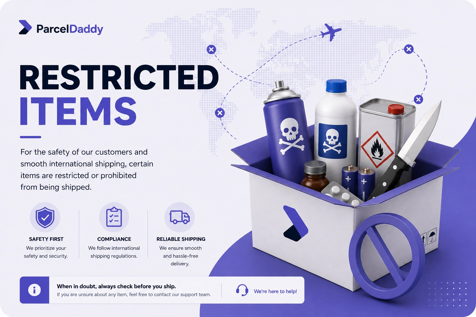 ParcelDaddy Restricted Items — Know what items cannot be shipped internationally